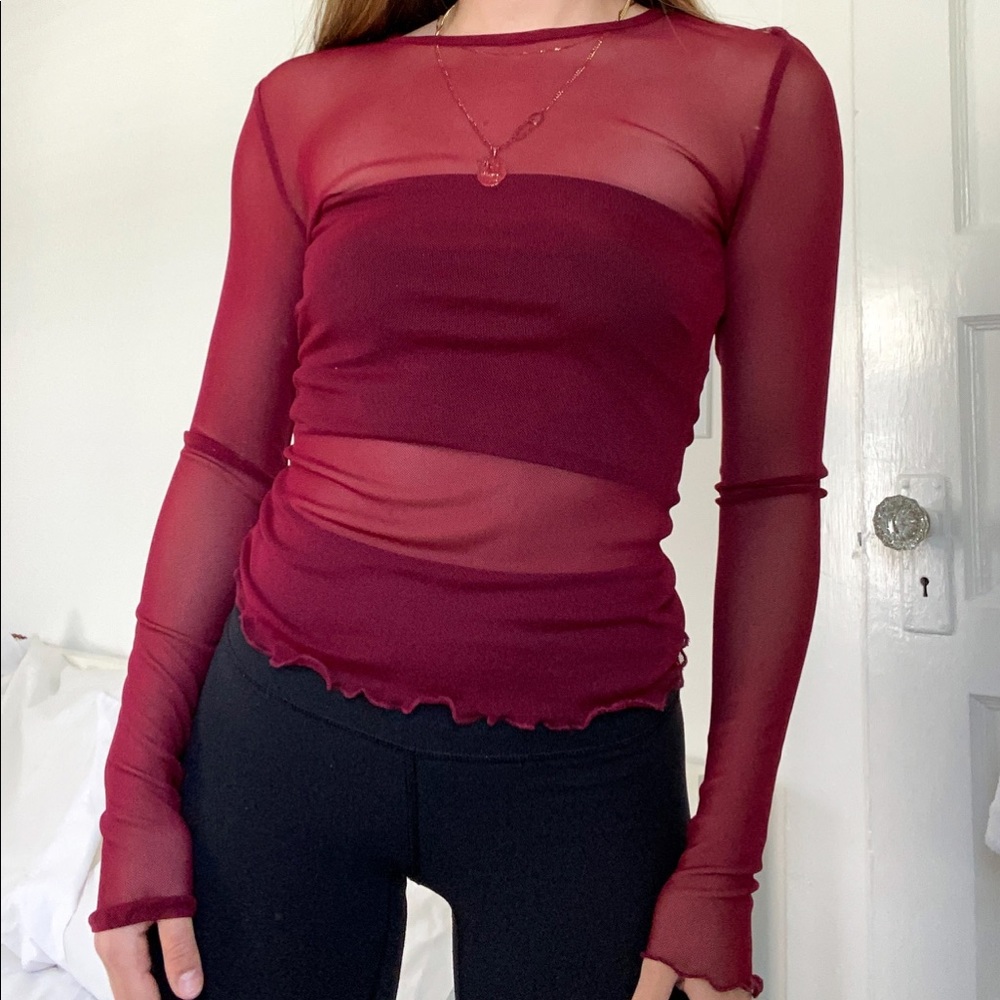 Red Mesh Top🍒🌶